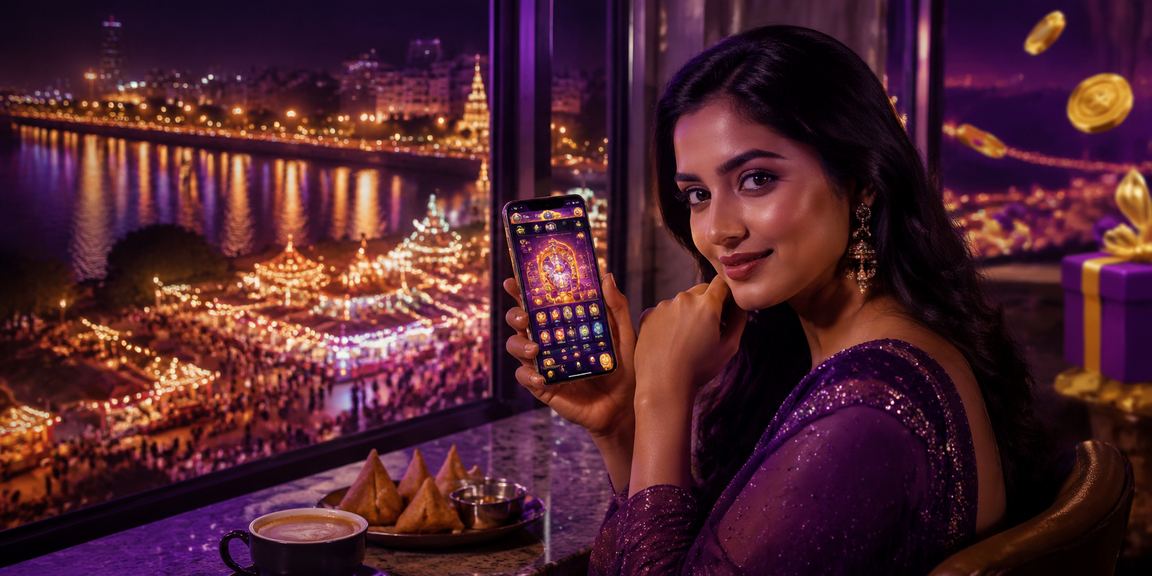 Ahmedabad riverfront mobile casino night market scene