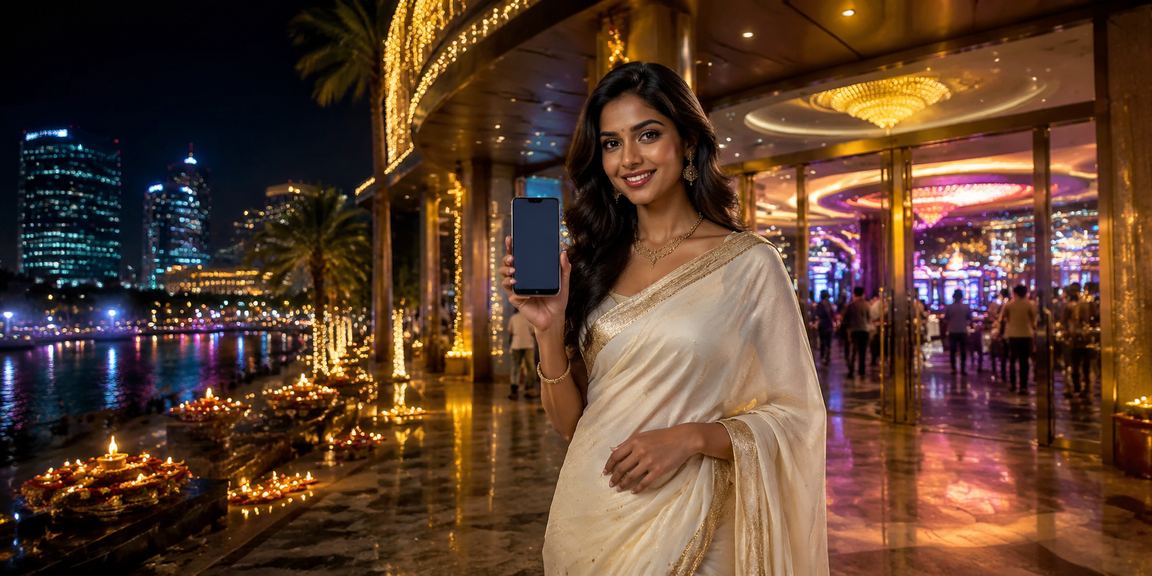 Indian player enjoying live casino games on mobile